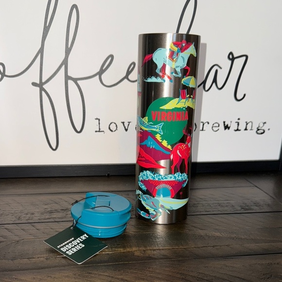 NWT 2024 Starbucks Discovery Seeies Stainless Steel 16oz Water Bottle VIRGINIA - Picture 3 of 13